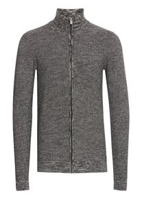 Strickjacke INDICODE "Strickjacke IDJadan", Herren, Gr. XL, schwarz (charcoal), Web, Obermaterial: 90% Baumwolle CO. 10% Polyamid PA., meliert, Basic, normal, Strickjacken Strickjacke