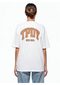 Oversize-Shirt Trueprodigy "Arin F Logo Print Oversized Rundhals", Damen, Gr. XL, wei&szlig;, Obermaterial: 100% Baumwolle CO., Rundhals, Shirts Oversize-Shirt