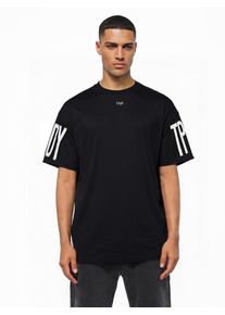 Oversize-Shirt Trueprodigy "Viktor Logo Print Oversized Rundhals", Damen, Gr. XL, schwarz, Obermaterial: 100% Baumwolle CO., Rundhals, Shirts Oversize-Shirt