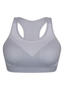 Sassa Mode Sport-BH SASSA "Sport-BH SPORTS BRAS GLOBAL RECYCLING", Damen, Gr. XXL, N-Gr, grau (hellgrau), Stoff, Obermaterial: 60% Polyamid Polyam.recyc. 30% Polyester PES. 10% Elasthan EL., BHs Sport-BH