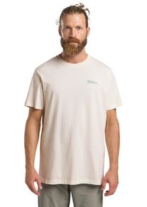 T-Shirt Jack Wolfskin "ESSENTIAL T M", Damen, Gr. S, wei&szlig; (cotton wei&szlig;), Obermaterial: 100% Baumwolle, normal, Rundhals, Shirts T-Shirt, weiches, klassisches T-Shirt aus atmungsaktiver Bio-Baumwolle