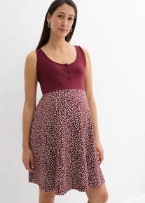 bonprix 2-in-1 Umstands- und Stillkleid aus Bio-Baumwolle, rot, Gr.48/50 (XL), &Auml;rmelloses Jerseykleid f&uuml;r die Schwangerschaft und danach, 95% Baumwolle (organic)