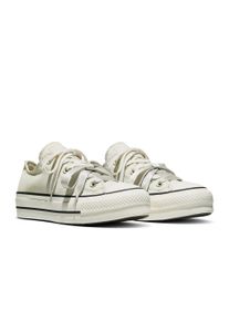 Sneaker Converse "CHUCK TAYLOR ALL STAR LIFT PLATFORM PEACHED CANVAS", Damen, Gr. 41, sage smoke, egret, schwarz, Synthetik, Schuhe Sneaker, f&uuml;r den Alltag, mit profiliertem Laufsohlenprofil, mit Schn&uuml;rung