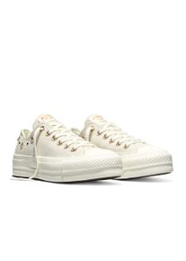 Sneaker Converse "CHUCK TAYLOR ALL STAR LI", Damen, Gr. 39,5, egret, egret, Synthetik, Schuhe Sneaker, f&uuml;r Freizeitaktivit&auml;ten, mit Gummilaufsohle, sportlicher Stil