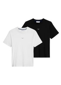 Marc O'Polo T-Shirt MARC O'POLO DENIM "T-Shirt T-Shirt, SSL, Logo Print, Relax 2er Pack", Damen, Gr. XL, schwarz, wei&szlig;, Obermaterial: 100% Baumwolle CO., Shirts T-Shirt