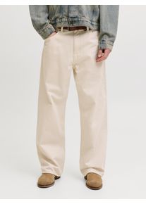 Jack & Jones Straight-Jeans JACK & JONES "JJITED JJCLASSIC AM 469 SN", Damen, Gr. 38, L&auml;nge 32, ecru, Denim/Jeans, Obermaterial: 100% Baumwolle, clean, straight fit lang, Jeans Straight-Jeans, Baumwolle, straight fit