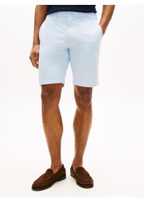 Chinoshorts Tommy Hilfiger "DENTON", Damen, Gr. 38, N-Gr, breezy blau, Web, Obermaterial: 97% Baumwolle, 3% Elasthan, gerade kniefrei, Hosen Chinoshorts, gerade Form, schlichtes Design