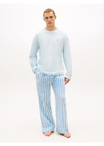 Pyjama "LS WOVEN Pyjama SET PRINT", Herren, Gr. XL (54), wei&szlig;, neutral, Web, Obermaterial: 100% Baumwolle, Tommy Hilfiger Underwear, Rundhals, Homewear-Sets Pyjama, mit Rundhals, Hose kariert, mit elastischem Bund