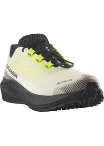 Laufschuh Salomon "AERO FLOW GRVL GORE-TEX", Damen, Gr. 49, vanilla ice, schwarz, acid lime, Synthetik, Textil, Schuhe Laufschuh, wasserdicht
