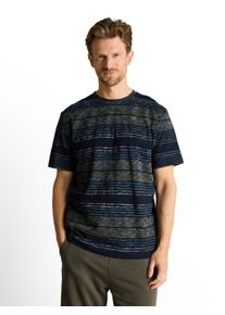 Kurzarmshirt Tom Tailor, Damen, Gr. XL, deep leaf gr&uuml;n multi stripe, Single Jersey, Obermaterial: 100% Baumwolle, gestreift, regular fit h&uuml;ftbedeckend, Rundhals, Shirts Kurzarmshirt, im Streifen-Design