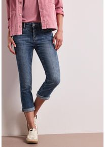 7/8-Jeans Street One "Style Jane", Damen, Gr. 34, L&auml;nge 26, authentic dunkelblau wash, Denim/Jeans, Obermaterial: 78% Baumwolle, 21% Polyester, 1% Elasthan, unifarben, slim fit 7/8-L&auml;nge, Jeans 7/8-Jeans, im Slim Fit und mit Stretch