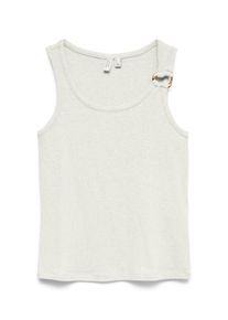 V&eacute;ro Moda Tanktop VERO MODA "VMKIKI S/L O-NECK TOP JRS BTQ", Damen, Gr. XS, snow wei&szlig;, Jersey, Obermaterial: 95% Viskose, 5% Elasthan, unifarben, regular fit normal, Rundhals, Tops Tanktop, Viskosemischung, regular fit