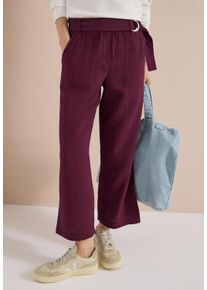 Culotte Cecil "Neele", Damen, Gr. S (38), L&auml;nge 26, sweet grape rot, Web, Obermaterial: 76% Viskose, 24% Polyamid, loose fit kn&ouml;chelfrei, Hosen Culotte, Wide Leg, Loose Fit - l&auml;ssig und bequem