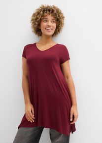 bonprix Longshirt, rot, Gr.40/42 (M), Sch&ouml;nes Long-Top in A-Shape Passform, aus Viskose