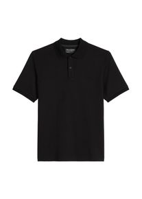 Marc O'Polo Poloshirt MARC O'POLO, Herren, Gr. S, schwarz, Piqu&eacute;, Obermaterial: 50% Baumwolle, 48% Viskose, 2% Elasthan, slim fit normal, Rippb&uuml;ndchen, Shirts Poloshirt, Piqu&eacute; slim aus mittelschwerem Bio-Baumwoll-Viskose-Mix