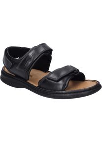 Sandale Josef Seibel "Rafe, schwarz", Herren, Gr. 46, schwarz, Obermaterial: 100% Rindsleder Leather cow., Schuhe Sandale