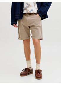 Jack & Jones Chinoshorts JACK & JONES "JPSTRICK ALLEN ICON SHORTS SRT SN", Damen, Gr. XXL, N-Gr, lemon pepper, Web, Obermaterial: 97% Baumwolle, 3% Elasthan, regular fit normal, Hosen Chinoshorts