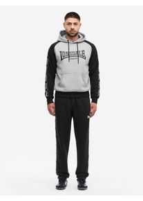 Trainingsanzug Lonsdale "HOLBURN", Damen, Gr. XL, marl grau, schwarz, wei&szlig;, Obermaterial: 60% Baumwolle, 40% Polyester, Sportanz&uuml;ge Trainingsanzug, f&uuml;r vielseitige Aktivit&auml;ten, f&uuml;r Erwachsene