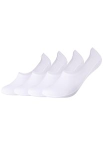 F&uuml;&szlig;linge Camano "comfort", Damen, Gr. 43-46, wei&szlig;, Baumwollmischung, unifarben, elastisch, Socken F&uuml;&szlig;linge, mit Silikonstreifen f&uuml;r sicheren Halt