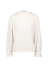 Sweatshirt Zero "Sweatshirt mit Glitzerknopf", Damen, Gr. 40, beige (eggnog), Obermaterial: 49% Polyester Pol. recyc.. 46% Viskose CV. 5% Elasthan EL., Sweatshirts Sweatshirt