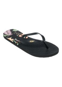 Sandale Roxy "Viva Printed", Damen, Gr. 6(36), schwarz (anthrazit, schwarz), Obermaterial:Obermaterial: 98% Synthetik / 2% Metall, Futter: 100% Synthetik, Laufsohle: 100% gesch&auml;umtes Gummi;, Schuhe Sandale