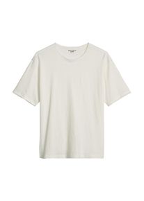 Marc O'Polo T-Shirt MARC O'POLO DENIM, Damen, Gr. S, silky wei&szlig;, Jersey, Obermaterial: 100% Baumwolle, relaxed fit normal, Rundhals, offene Kante, Shirts T-Shirt, relaxed aus weichem Slub-Jersey