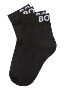 Freizeitsocken BOSS "2P SH Logo CC W", Damen, Gr. 39-42, schwarz (schwarz 001), Baumwollmischung, unifarben, elastisch, Socken Freizeitsocken, mit eingestricktem BOSS Logoschriftzug