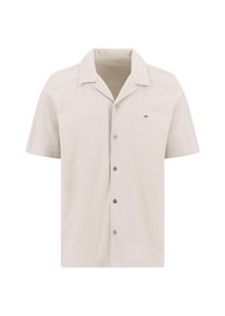 Kurzarmhemd Fynch-Hatton, Damen, Gr. S, N-Gr, cement, Web, Obermaterial: 100% Baumwolle, unifarben, regular fit normal, gerader Abschluss, Hemden Kurzarmhemd, mit Logo Stickerei