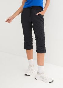 bonprix Funktions-Trekkinghose Capri-L&auml;nge, schwarz, Gr.36, Funktionale Wanderhose in Capri-L&auml;nge mit Crinkle-Effekt, Regular Fit