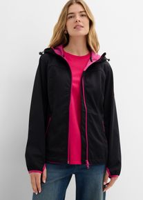 bonprix Leichte Softshelljacke, schwarz, Gr.46, Leichte Softshelljacke mit 2-Wege-Rei&szlig;verschluss, Daumenl&ouml;chern und Rei&szlig;verschlusstaschen, gerade geschnitten, aus Softshell