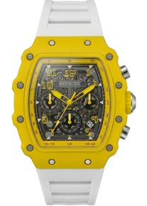 Invicta Racing 69740 Herrenarmbanduhr - Quartz Uhrwerk - Acryl mit Silbernem Zifferblatt - 44 mm