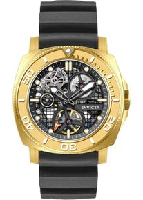 Invicta Sea Hunter 69463 Herrenarmbanduhr - Automatik Uhrwerk - Edelstahl mit schwarzem Zifferblatt - 44 mm