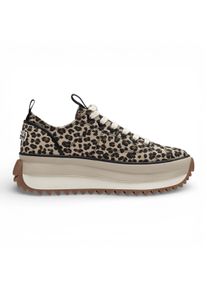 Tamaris Damen-Plateau-Sneaker mit Leopardenmuster