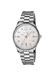 Gucci YA1265064 G-Timeless Damenarmbanduhr 29 mm Perlmuttzifferblatt mit Diamantakzenten