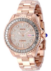 Invicta Pro Diver 49623 Damenarmbanduhr - Automatisches Uhrwerk - Edelstahl mit Silbernem Zifferblatt - 38 mm