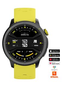 Invicta I-Tech - 2 Pro ITECH-006 Herren Uhr - Smartwatch Bewegung - Edelstahl mit schwarzem Zifferblatt - 46 mm