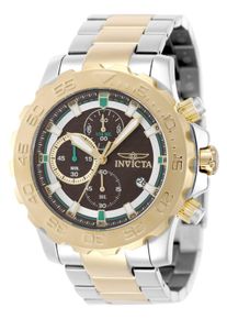 Invicta Pro Diver 50250 Herren Uhr - Quartz Bewegung - Edelstahl mit Braunem Zifferblatt - 54 mm