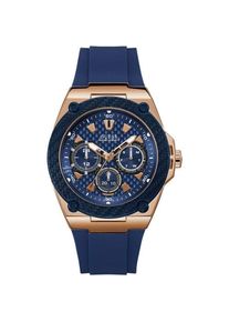 Guess W1049G2 Legacy Blaues Zifferblatt Blaues Silikon Herrenuhr
