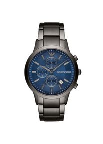Emporio Armani AR11215 Chronograph blau Zifferblatt Gunmetal Armband Herrenuhr