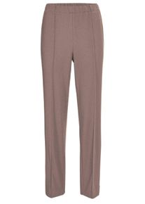 Schlupfhose GOLDNER "Kurzgr&ouml;&szlig;e Rippenhose mit Biesen", Damen, Gr. 24, K-Gr, braun, Obermaterial: 100% Polyester COOLMAX(R) PES(Coolmax)., normal, Hosen Schlupfhose, Ohne