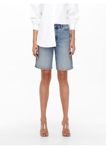 Jeansshorts Only "ONLSONNY HW WIDE DNM SHORTS NOOS", Damen, Gr. XS, N-Gr, light blau denim, Denim/Jeans, Obermaterial: 100% Baumwolle, unifarben, regular fit kurz, Jeans Jeansshorts, Baumwolle, regular fit, High Waist