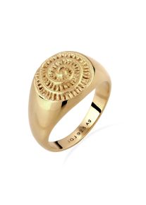 Siegelring Kuzzoi "Ring Siegelring Vintage 925 Sterling Silber" Gr. 66, gold, Fingerringe, Damen, 66, Silber 925 (Sterlingsilber), Siegelring