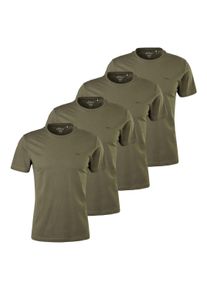 T-Shirt s.Oliver "T-Shirt Basic T-Shirt 4er Pack", Damen, Gr. M, gr&uuml;n (dunkelgr&uuml;n), Obermaterial: 100% Baumwolle CO., Shirts T-Shirt