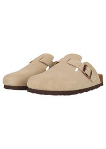 Sandale NOU "Corwin Leather Cork Clog V2", Damen, Gr. 42, timber wolf, Leder, Schuhe Sandale