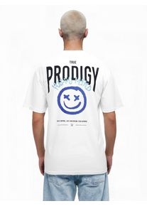 Oversize-Shirt Trueprodigy "Hajin Logo Print Oversized Rundhals", Damen, Gr. XL, wei&szlig;, Obermaterial: 100% Baumwolle CO., Rundhals, Shirts Oversize-Shirt