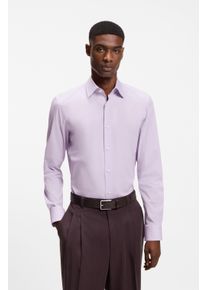 Businesshemd BOSS "Hank", Damen, Gr. 46, N-Gr, light, pastel lila533, Popeline, Obermaterial: 96% Baumwolle, 4% Elasthan, unifarben, slim fit normal, Rundhals, 2-Knopf-Manschette mit Schlitz, Hemden Businesshemd, Kentkragen, Slim-Fit, b&uuml;gelleichte Qualit&auml;t