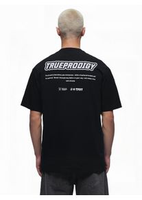 Oversize-Shirt Trueprodigy "Eden Logo Print Oversized Rundhals", Damen, Gr. XL, schwarz, Obermaterial: 100% Baumwolle CO., Rundhals, Shirts Oversize-Shirt