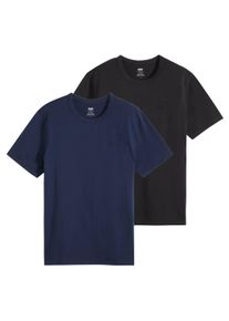 Levi's T-Shirt LEVI'S "T-Shirt Icon Tee 2er Pack", Damen, Gr. XL, bunt (schwarz, blau), Obermaterial: 100% Baumwolle CO., Shirts T-Shirt