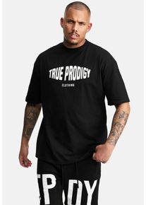 Oversize-Shirt Trueprodigy "Miguel Logo Print Oversized Rundhals", Damen, Gr. XL, schwarz, Obermaterial: 100% Baumwolle CO., Rundhals, Shirts Oversize-Shirt
