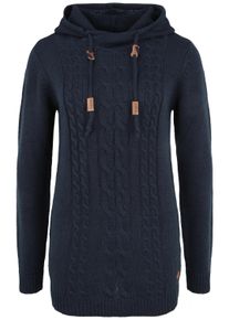 Strickjacke oxmo "Strickpullover OXCable", Damen, Gr. M, blau (insignia b), Obermaterial: 100% Polyacryl PAN., Pullover Strickjacke